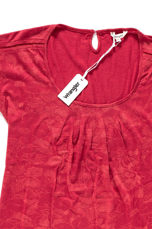 WRANGLER T SHIRT DAMSKI FEMININE T SCOOTER RED W7297DQQQ