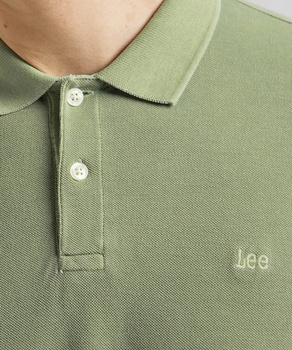 LEE NAT DYE POLO MĘSKA KOSZULKA POLO LOGO BRINDLE GREEN L65CQSUA 112145345