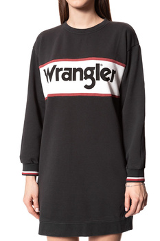 DAMSKA SUKIENKA WRANGLER SWEAT DRESS FADED BLACK W9066HQV6 112132426