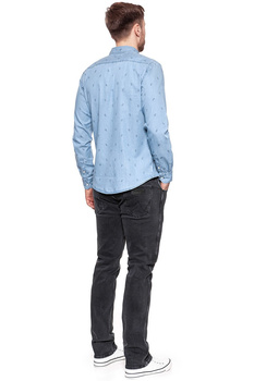 KOSZULA JEANSOWA MĘSKA WRANGLER LS 1PKT BUTTON DOWN INDIA INK W58835PKE 112129614