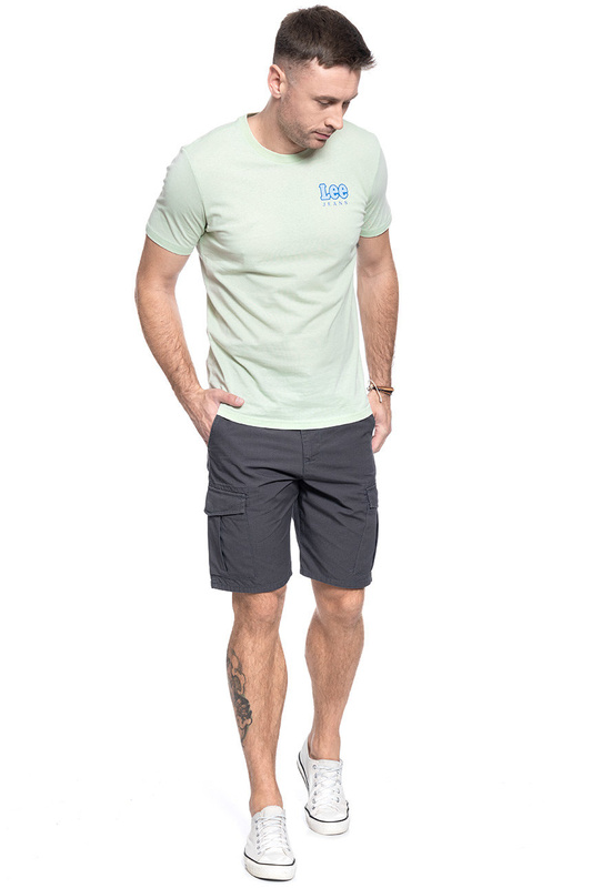 MĘSKI T-SHIRT LEE CHEST LOGO TEE REGULAR FIT SUMMER GREEN L64RRFEN