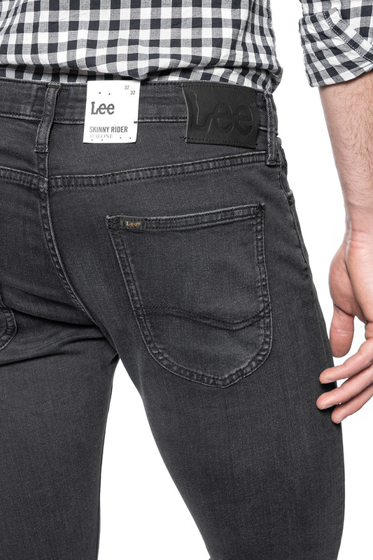 LEE MALONE MĘSKIE SPODNIE JEANSOWE WASHED BLACK L736YGOW 112120305