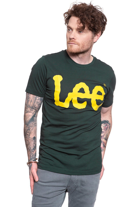 LEE T SHIRT LOGO TEE DK BOTTLE GREEN L62AAIBB 112114440