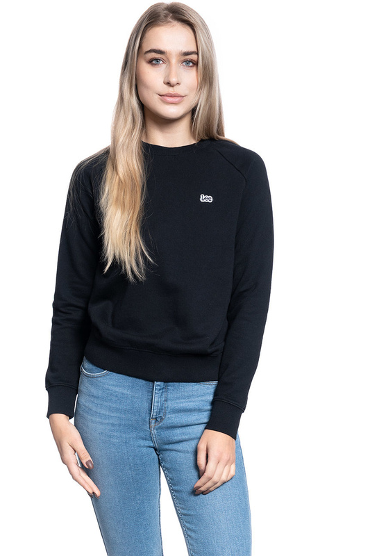 DAMSKA BLUZA BEZ KAPTURA LEE PLAIN CREW NECK SWS BLACK L53RTX01 112112480