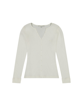 DAMSKA KOSZULKA LEE WASHED WAFFLE HENLEY ECRU 112371290