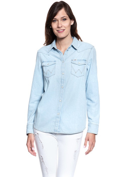 WRANGLER JEANIES SHIRT BLUE RIPPED W5Q1LW96Q 112130288