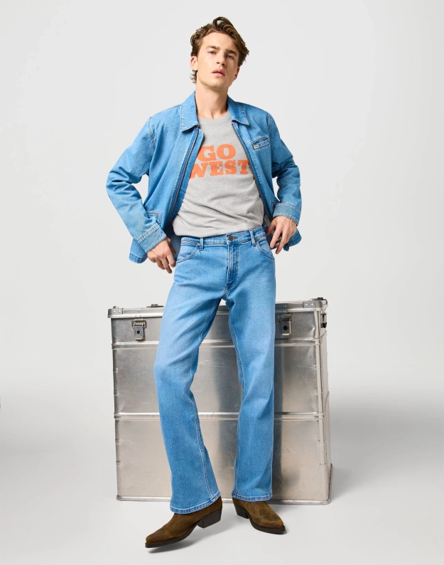 MESKIE SPODNIE WRANGLER HORIZON BOHEMIAN BLUE 112362431