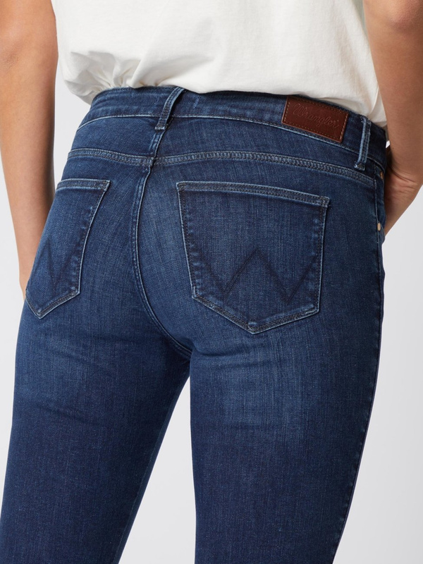 DAMSKIE SPODNIE JEANSOWE WRANGLER SKINNY TRUE DARK W28K-JY-78Z 112128288