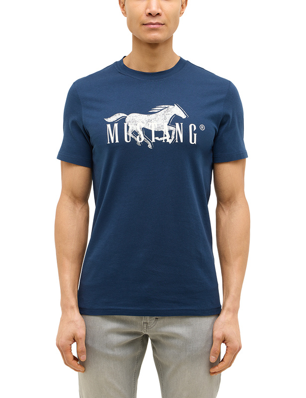 Męski T-Shirt Mustang Style Austin Dress Blues 1016492 5334