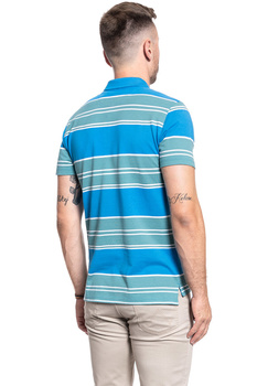 KOSZULKA POLO LEE STRIPED POLO REGULAR FIT DIPPED BLUE L60ZWXLA 112113667