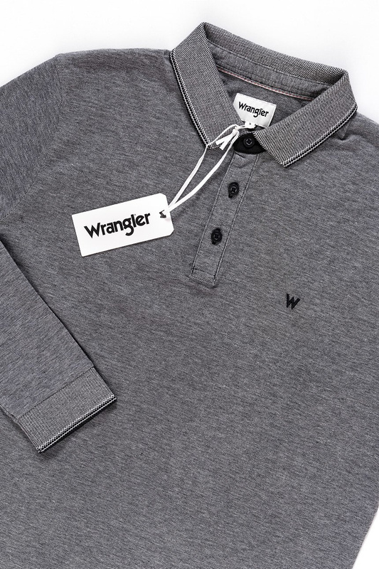 WRANGLER POLO LS POLO REAL BLACK W7A87K5W5 112131306