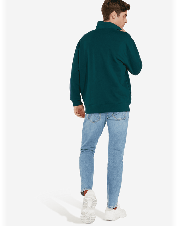 BLUZA WRANGLER HALF ZIP SWEAT PINE W6B2IQG01 112130684