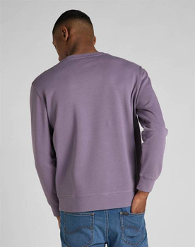 LEE BOLD LEE CREW MĘSKA BLUZA LOGO WASHED PURPLE L80AEJTZ 112319294
