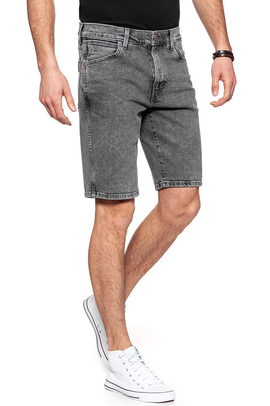 KRÓTKIE SPODENKI WRANGLER DENIM SHORT BLEACHED BLACK W14CRA24P 112126620