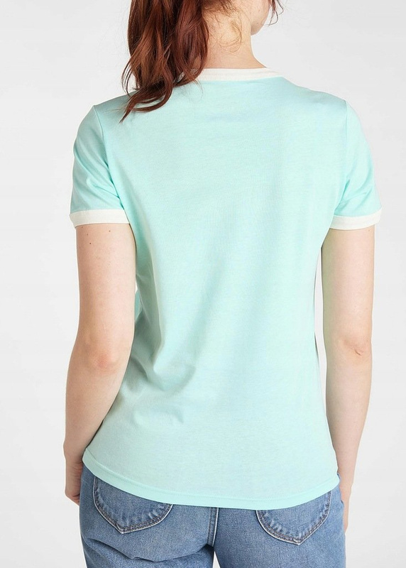 LEE RINGER TEE SLIM FIT DAMSKI T-SHIRT KOSZULKA SUMMER MINT L40PEPNO 112108668