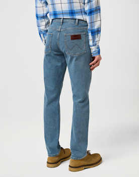 MESKIE SPODNIE  WRANGLER GREENSBORO STEEL SLATE 112371375