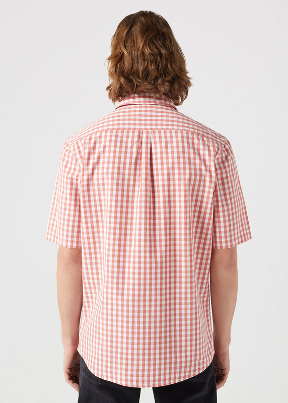MESKA KOSZULA WRANGLER SS 1 PKT SHIRT RED 112350569
