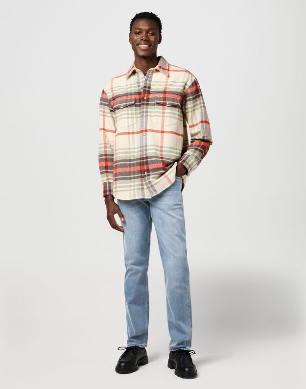 MESKIE SPODNIE WRANGLER GREENSBORO GREY LIGHT 112370850