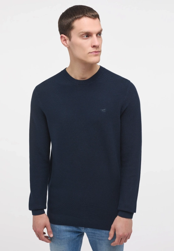 Męski Sweter Mustang Style Emil C Basic Total Eclipse 1014115 5226 