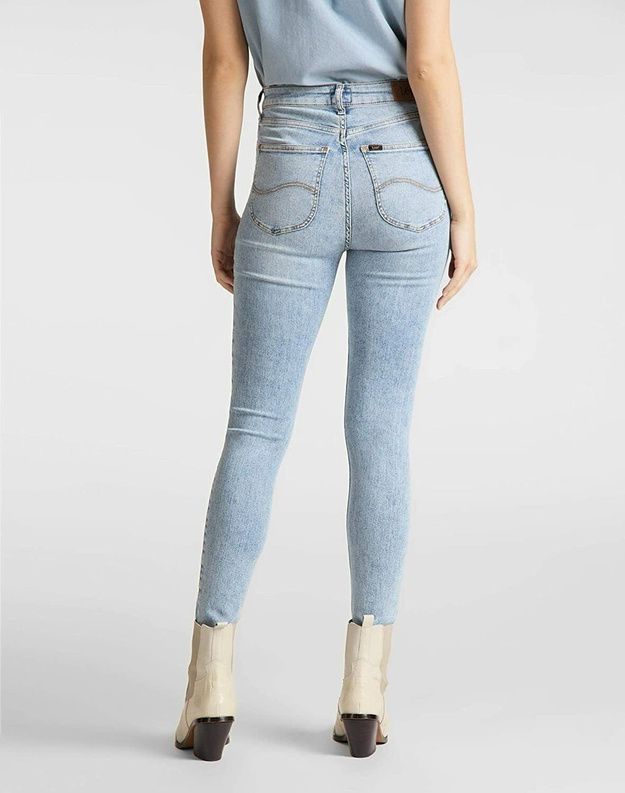 LEE IVY SUPER SKINNY HIGH DAMSKIE SPODNIE JEANSOWE JEANSY BLEACHED JESS L32EMFBL 112107414