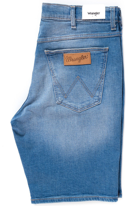 KRÓTKIE SPODENKI WRANGLER DENIM SHORT CHARGED BLUE W14CNW18W 112126612