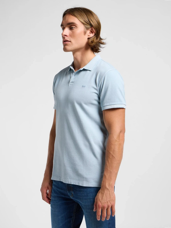 MESKA KOSZULKA POLO LEE GARMENT DYE POLO CONCRETE GRAY 112363859