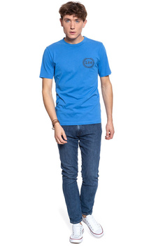 LEE T SHIRT EMBLEM TEE CITY BLUE L61XFE32 112114085