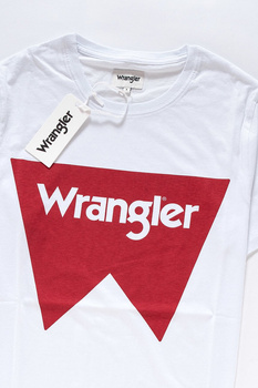 KOSZULKA WRANGLER SS LOGO TEE WHITE W7C50FQ12 112131710