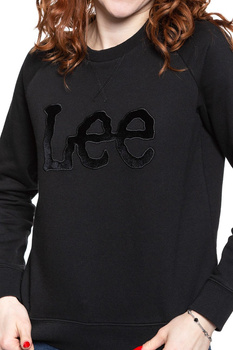 BLUZA LEE DAMSKA ESSENTIAL LOGO SWS BLACK L53FTX01 112112282