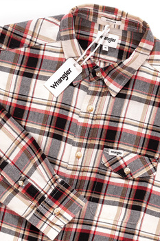 KOSZULA WRANGLER LS 1PKT FLAP SHIRT RED W5932SN47 112129736