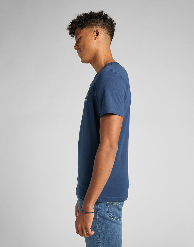 LEE SS TONAL LOGO TEE MĘSKI T-SHIRT KOSZULKA INSIGINIA BLUE L60LFESS 112140321