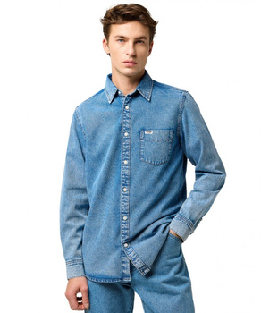 MESKA KOSZULA JEANSOWA  WRANGLER 1 PKT SHIRT INDIGO VALLEY 112371549
