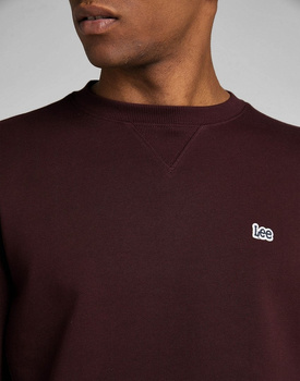 LEE PLAIN CREW SWS MĘSKA BLUZA KLASYCZNA LOGO VELVET L81IRY74 112321570