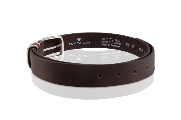TOM TAILOR PASEK SKÓRZANY TG1046R69/690 35mm Gürtel Q.1869 0690 DARKBROWN
