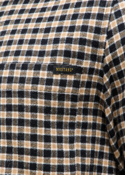 Męska Koszula Mustang Style Eastbridge Brushed Twill Mini Check Black 1016960 12786