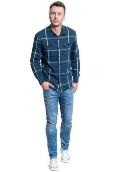 MĘSKA KOSZULA WRANGLER LS WESTERN SHIRT PINE W5A7MTG01 112130081