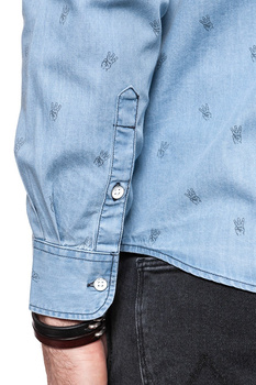KOSZULA JEANSOWA MĘSKA WRANGLER LS 1PKT BUTTON DOWN INDIA INK W58835PKE 112129614
