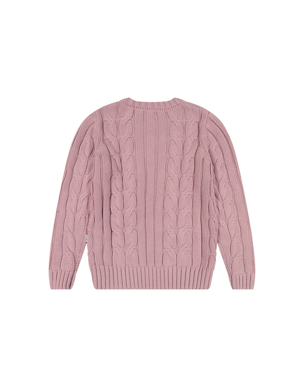 DAMSKI SWETER WRANGLER CABLE KNIT CREW KEEPSAKE LILAC 112370799