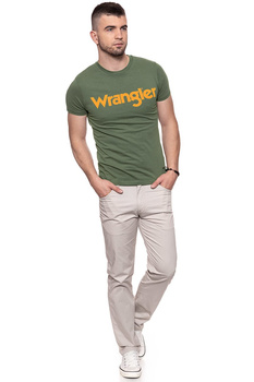 KOSZULKA WRANGLER SS LOGO TEE OLIVINE W7A86D3FR 112131296