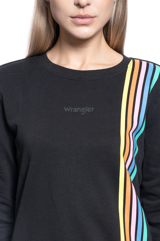 BLUZA DAMSKA WRANGLER REGULAR SWEAT FADED BLACK W6N2HAXV6 112130789