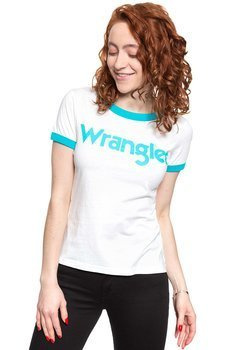 WRANGLER T SHIRT DAMSKI SS RINGER TEE OFF WHITE W7Z3EV737 112132162