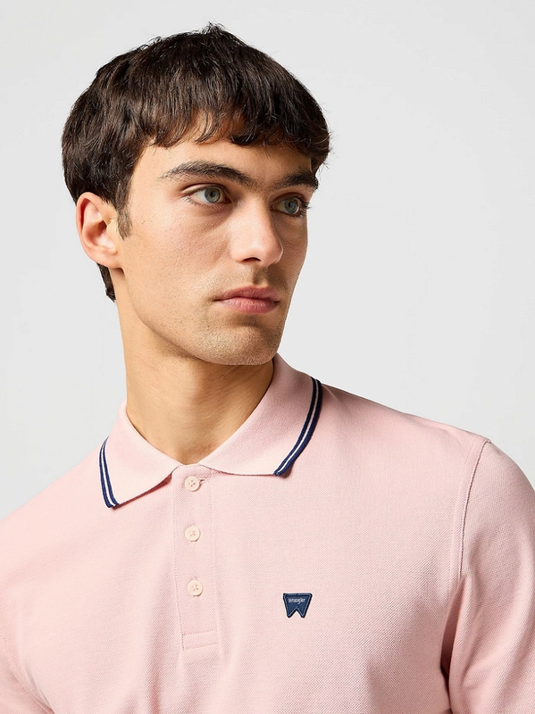 MESKA KOSZULKA WRANGLER POLO SHIRT SILVER PINK 112362688