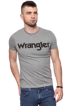 KOSZULKA WRANGLER SS LOGO TEE GREY MARL W7C04D3VB 112131591
