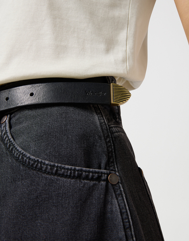 DAMSKI PASEK WRANGLER WESTERN SUN BELT BLACK 112365347