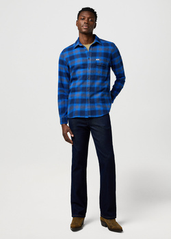 MESKA KOSZULA WRANGLER 1 PKT INDIGO SHIRT ICY INDIGO 112371524