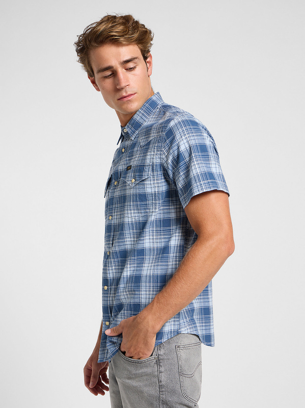 LEE MĘSKA KOSZULA SS WESTERN SHIRT ORION OMBRE 112364225