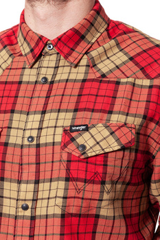 KOSZULA WRANGLER LS WESTERN SHIRT SALSA RED W5969SZWN 112129819