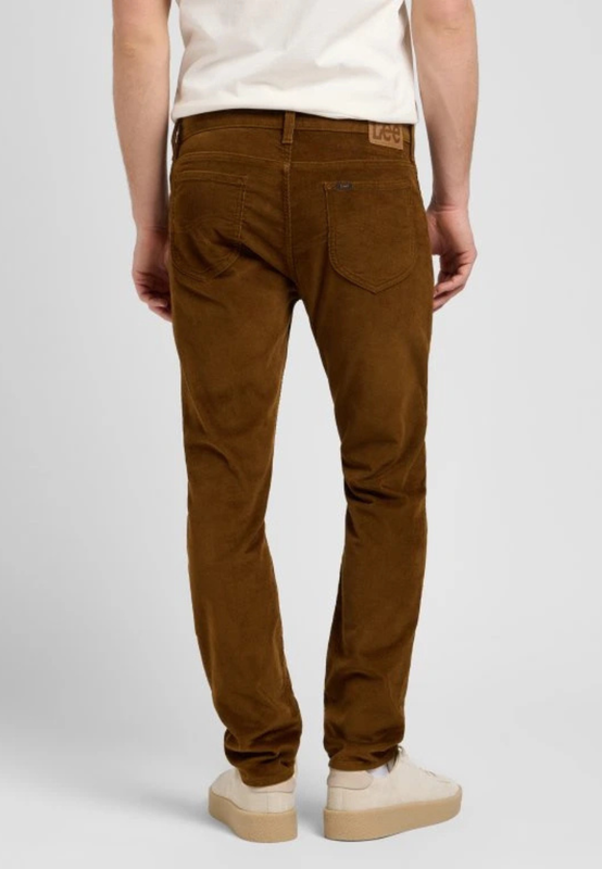 MESKIE SPODNIE SZTRUKSOWE LEE RIDER QUAIL BROWN 112370640