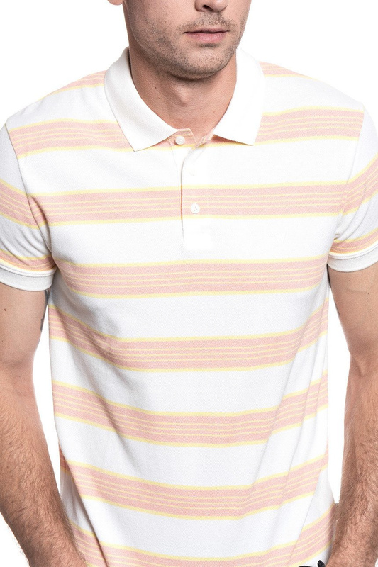 MĘSKA KOSZULKA POLO WRANGLER SS STRIPE POLO OFF WHITE W7F3K4737 112131801