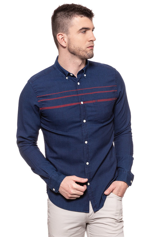 KOSZULA WRANGLER LS 1PKT BUTTON DOWN DARK INDIGO W5883M51E 112129630